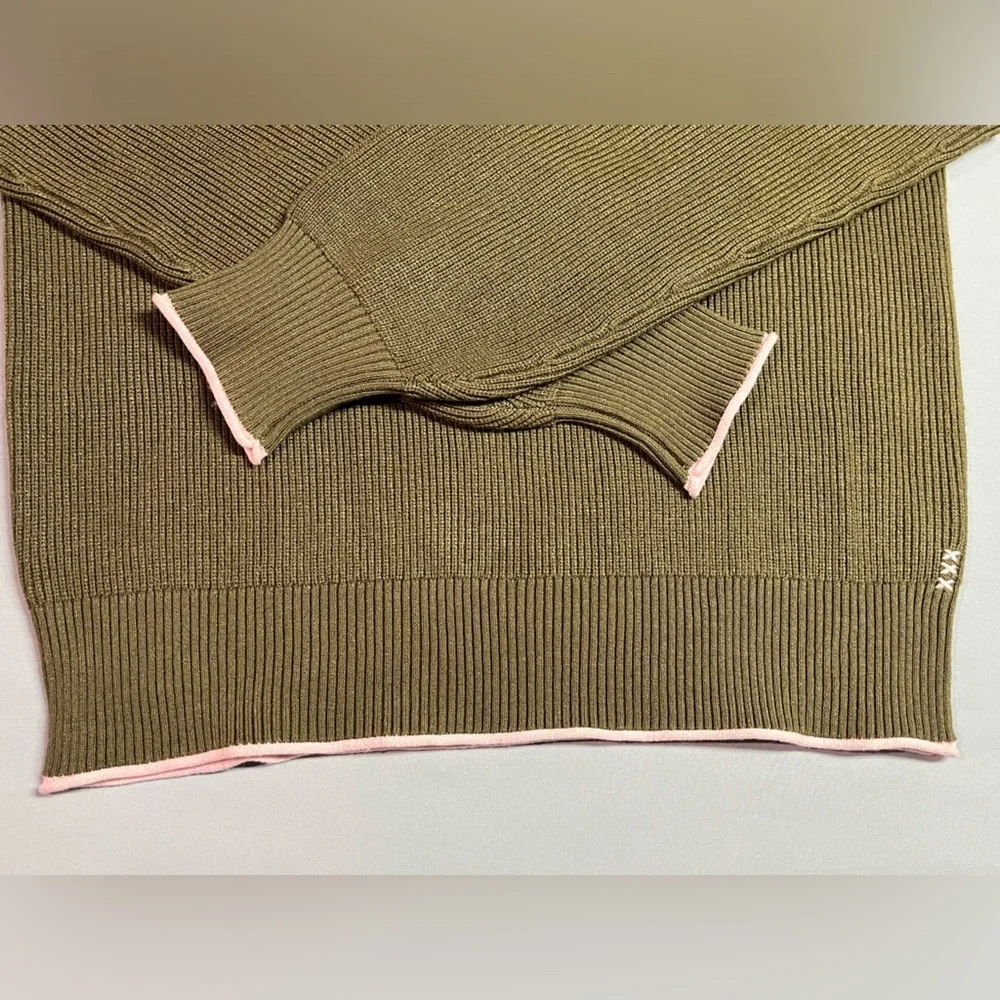Scotch & Soda Women's Crew Neck Knit Sweater Olive Green NWOT - Picture 3 of 8